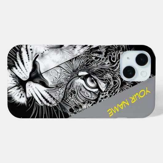 Luipaard met naam aanpassen Case-Mate iPhone case (Achterkant (horizontaal))