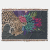 Luipaard met tropisch hoofdartikel deken (Voorkant)