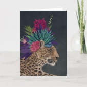 Luipaard met tropisch hoofdartikel kaart (Voorkant)