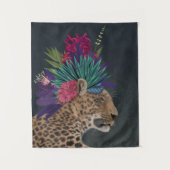 Luipaard met tropisch hoofdartikel wandkleed (Voorkant)