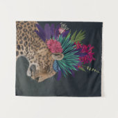 Luipaard met tropisch hoofdartikel wandkleed (Voorkant (horizontaal))