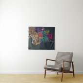 Luipaard met tropisch hoofdartikel wandkleed (In Situ (horizontaal))