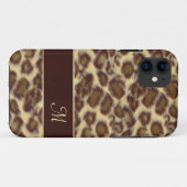 Luipaard met uw Initiaal Case-Mate iPhone Case (Achterkant (horizontaal))