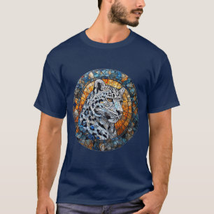 Luipaard met warme en koele tinten t-shirt