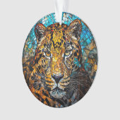 Luipaard met warme en koele tonen ornament (voorkant)
