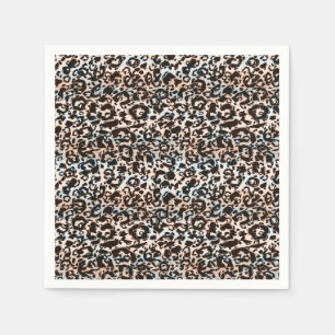 luipaard, modieus, gevlekt, bruin, beige, huid, servet