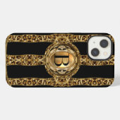 Luipaard Monogram iPhone Hoesje (Achterkant horizontaal)