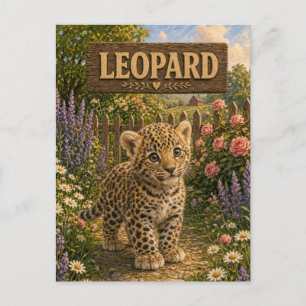 Luipaard Mooie Baby Verhaalboek Nursery Dier Briefkaart