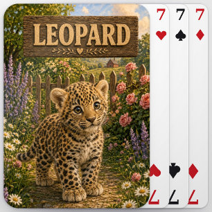 Luipaard Mooie Baby Verhaalboek Nursery Dier Pokerkaarten