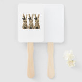 Luipaard Mopshond Strik Grappig Christelijk Pasen  Handwaaier (Voorkant en achterkant)