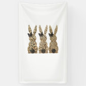 Luipaard Mopshond Strik Grappig Christelijk Pasen Spandoek (Verticaal)