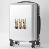 Luipaard Mopshond Strik Grappig Christelijk Pasen  Sticker (Koffer)