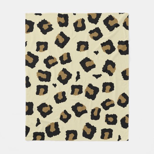 Luipaard Naadloos Patroon Fleece Deken (Voorkant)