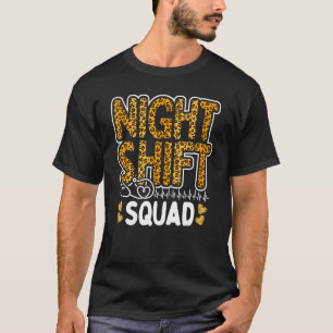Luipaard Nachtploeg Verpleegster Team Leo Verplegi T-shirt