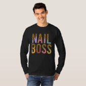 Luipaard Nagel Baas Technicus Manicuriste Vrouw Be T-shirt (Voorkant volledig)