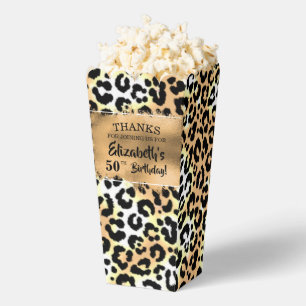 Luipaard Nep Folie Popcorn Bedankdoosjes