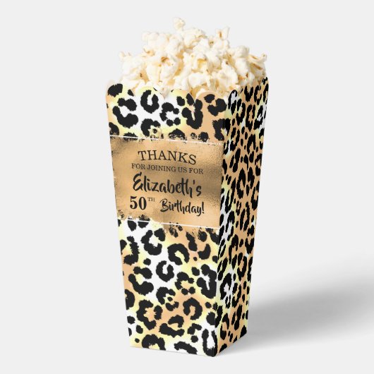 Luipaard Nep Folie Popcorn Bedankdoosjes (Popped)