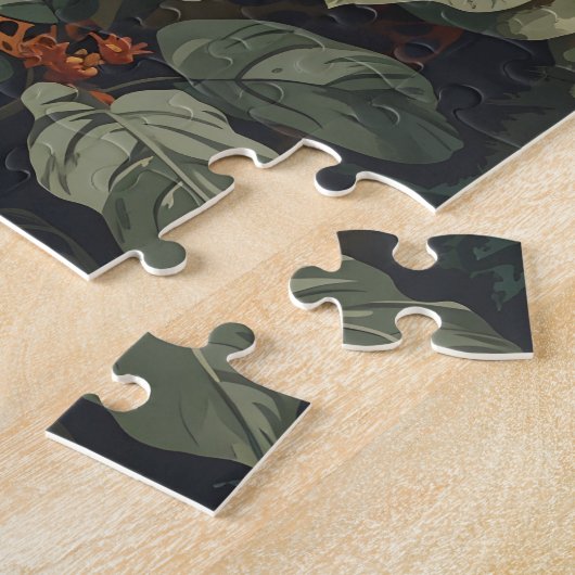 Luipaard Oerwoud:  Briefkaart Legpuzzel (Zijkant)