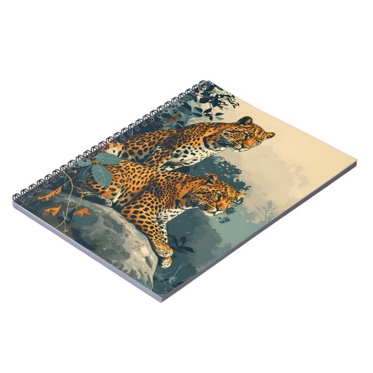 Luipaard Oerwoud:  Briefkaart Notitieboek (Linkerzijde)