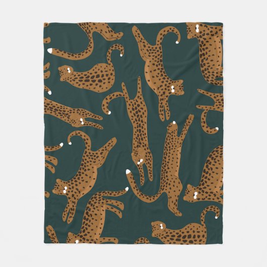 Luipaard Oerwoud: Dierenprint . Fleece Deken (Voorkant)
