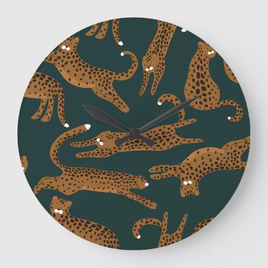 Luipaard Oerwoud: Dierenprint . Grote Klok (Voorkant)