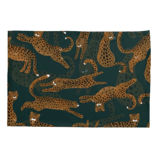 Luipaard Oerwoud: Dierenprint . Kussensloop (Achterkant)