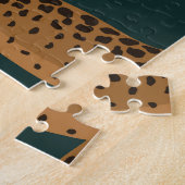Luipaard Oerwoud: Dierenprint . Legpuzzel (Zijkant)