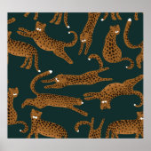 Luipaard Oerwoud: Dierenprint . Poster (Voorkant)