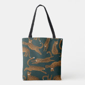 Luipaard Oerwoud: Dierenprint . Tote Bag (Achterkant)