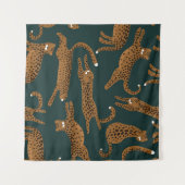 Luipaard Oerwoud: Dierenprint . Wandkleed (Voorkant (horizontaal))