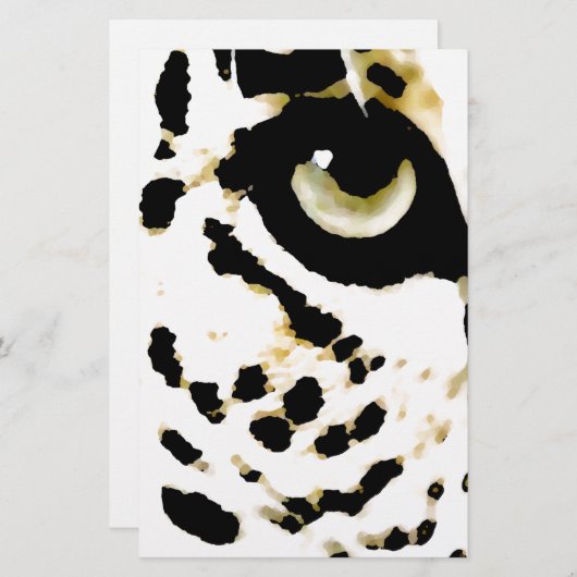 Luipaard Oog Briefpapier (Voorkant / Achterkant)