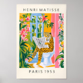 Luipaard op een wc, grappig badkamer Poster, Matis Poster (Voorkant)