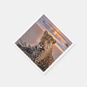 Luipaard op het strand servet (Hoek)