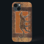 Luipaard op Oranje en bruine achtergrond iPhone 13 Hoesje<br><div class="desc">Norman Wyatt heeft een geweldig collectie kunst die de schoonheid van dieren weergeeft. De achtergrond is Afrika-themed,  met scherpe sinaasappels en browns en de tekening van een luipaard bovenop het mengen perfect met het. Geniet vandaag nog van de beste natuur met dit afbeelding.</div>