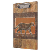 Luipaard op Oranje en bruine achtergrond Klembord (Links)