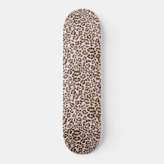 Luipaard op roze skateboard (Voorkant)