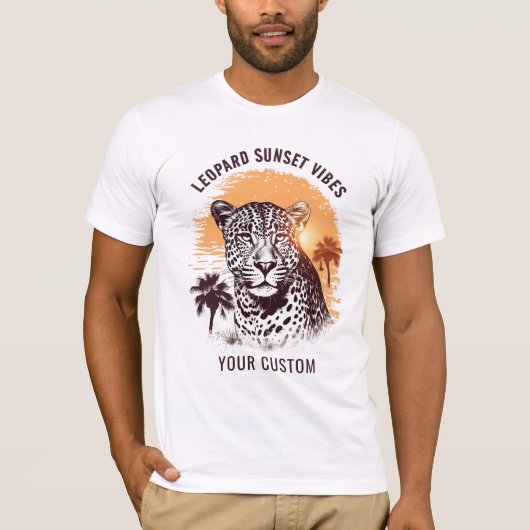 luipaard op Sunset T-shirt (Voorkant)