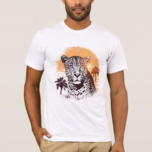 luipaard op Sunset T-shirt (Voorkant)
