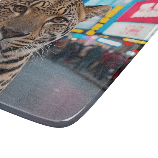 Luipaard op Times Square Snijplank (Hoek)