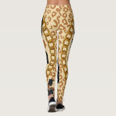 Luipaard Orchideeën Tropisch naadloos patroon Leggings (Achterkant)