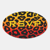 luipaard ovale sticker (Voorkant)