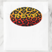 luipaard ovale sticker (Tas)