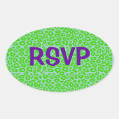 luipaard ovale sticker (Voorkant)