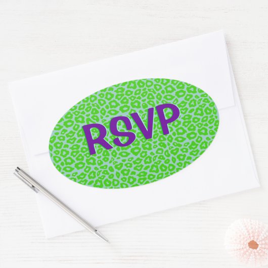 luipaard ovale sticker (Envelop)