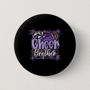 Luipaard Paars Coquette Cheer Broer Cheerleader  Ronde Button 5,7 Cm