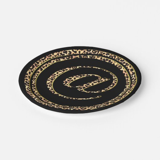 Luipaard @ papieren bordje (Gekanteld)