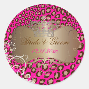  Luipaard parel wervelingen bruiloft stickers