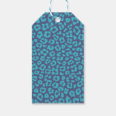 Luipaard Patroon-blauw-blauw Cadeaulabel (Achterkant)