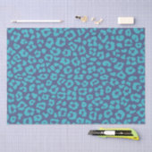 Luipaard Patroon-blauw-blauw Tissuepapier (Craft)