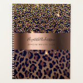Luipaard patroon bruin zwart brons 2024 planner (Voorkant)